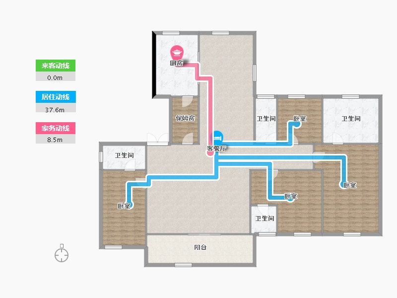 河北省-石家庄市-科为·揽月臺-214.32-户型库-动静线