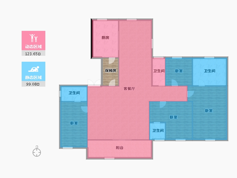 河北省-石家庄市-科为·揽月臺-214.32-户型库-动静分区