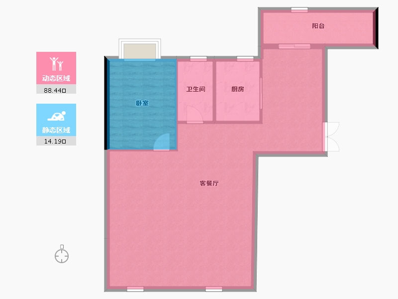 贵州省-黔东南苗族侗族自治州-中程·书香里-94.83-户型库-动静分区