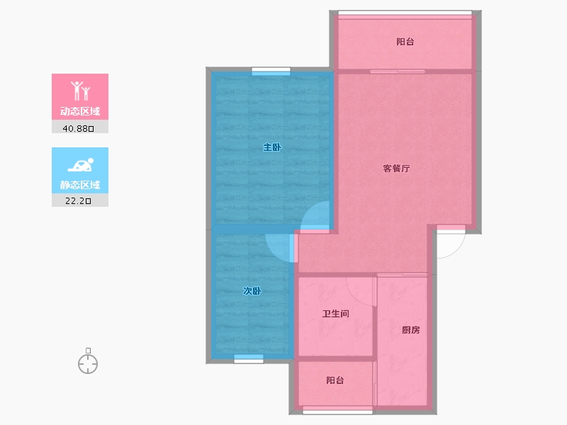 广东省-深圳市-鹏兴花园(一期)-55.93-户型库-动静分区