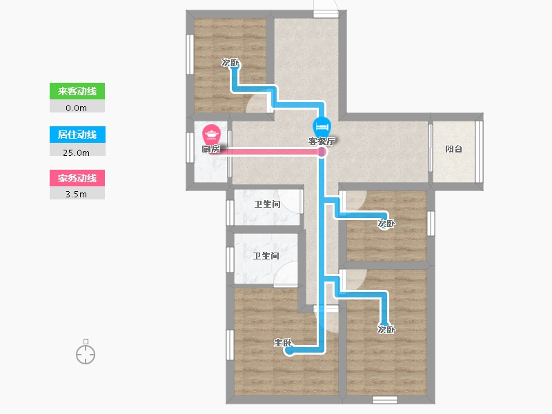 广东省-深圳市-天富花园-68.63-户型库-动静线