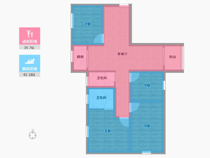 广东省-深圳市-天富花园-68.63-户型库-动静分区