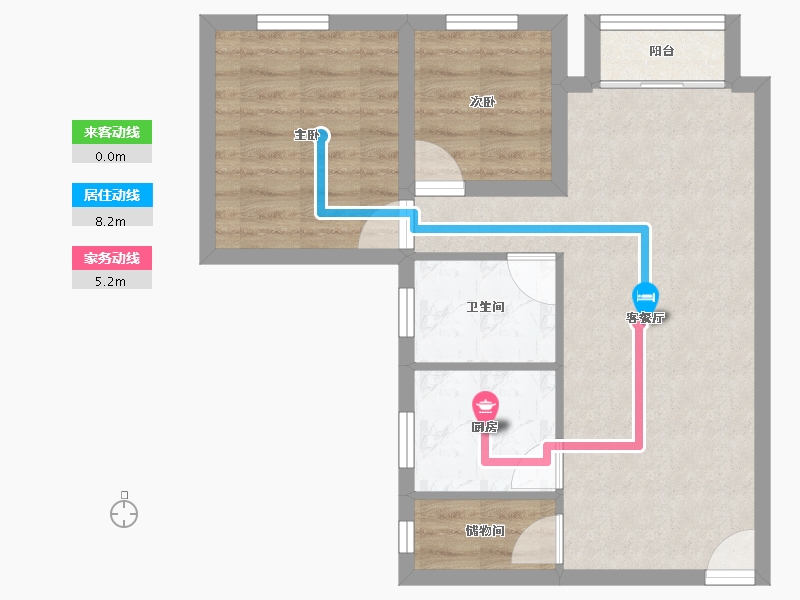 广东省-深圳市-鹏兴花园(五期)-56.11-户型库-动静线