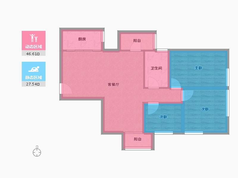 广东省-深圳市-天富花园-65.53-户型库-动静分区