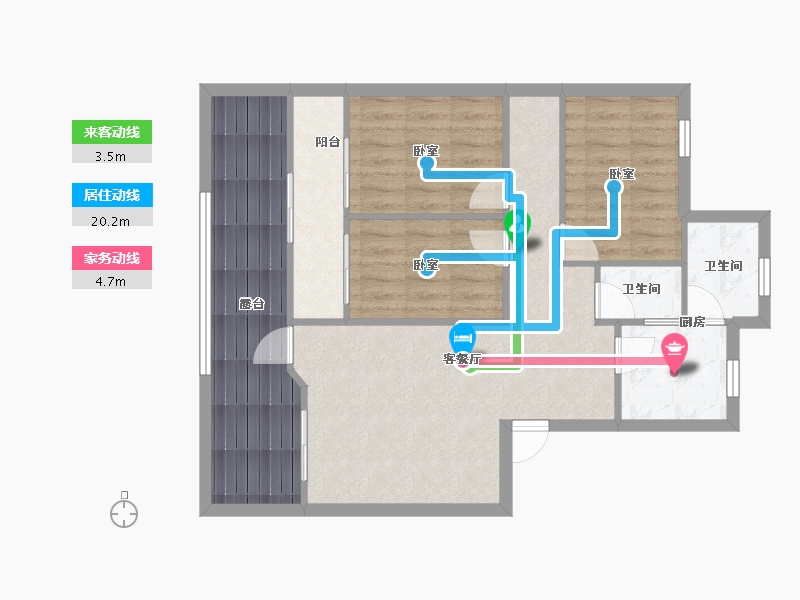 广东省-深圳市-景贝南住宅区-82.35-户型库-动静线