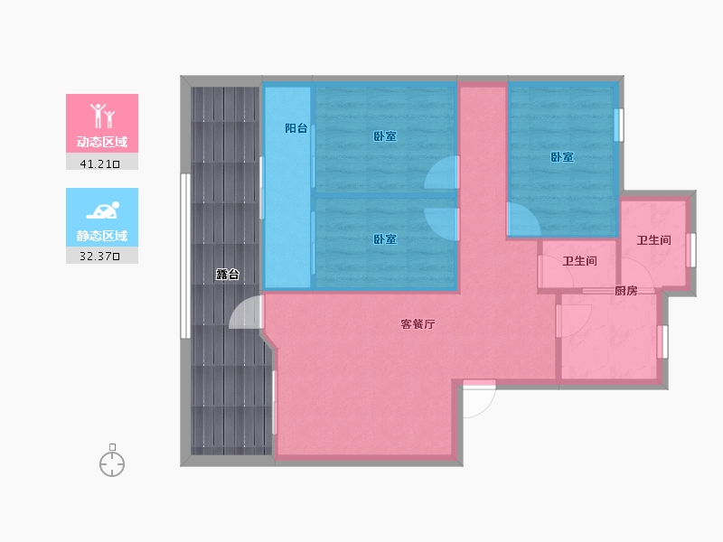 广东省-深圳市-景贝南住宅区-82.35-户型库-动静分区