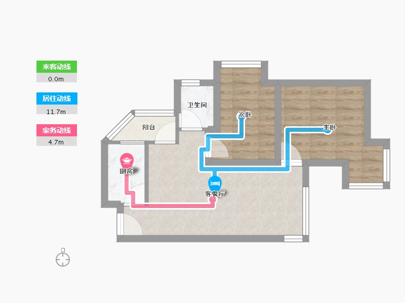 广东省-深圳市-君逸华府（百仕达三期）-43.97-户型库-动静线