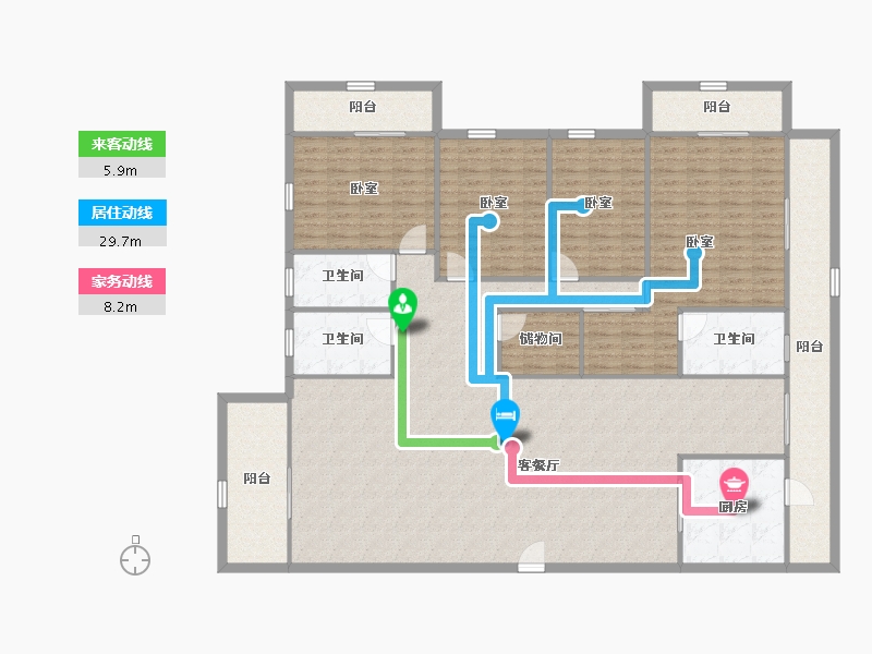 广东省-深圳市-桐林花园-205.27-户型库-动静线