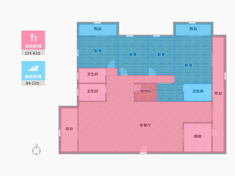 广东省-深圳市-桐林花园-205.27-户型库-动静分区