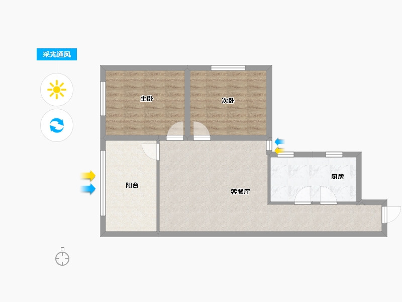 广东省-深圳市-景贝南住宅区-71.37-户型库-采光通风