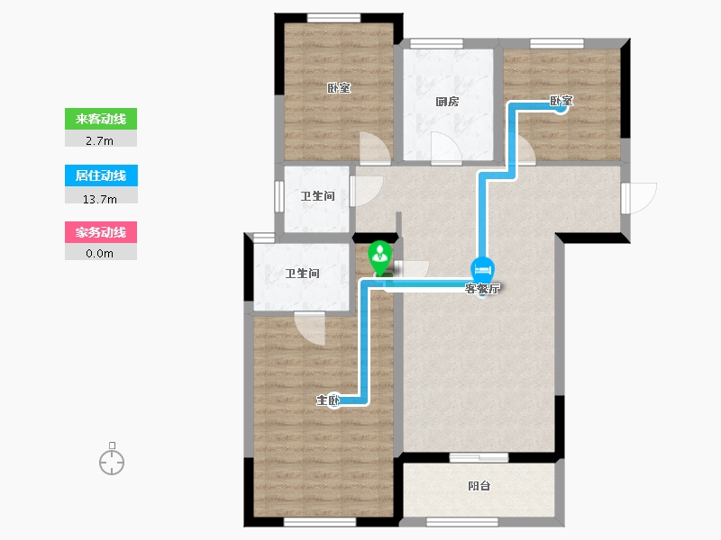 上海-上海市-虹盛里-92.00-户型库-动静线