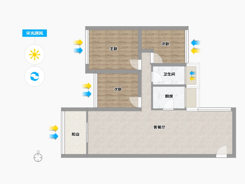 广东省-深圳市-东港印象-76.10-户型库-采光通风