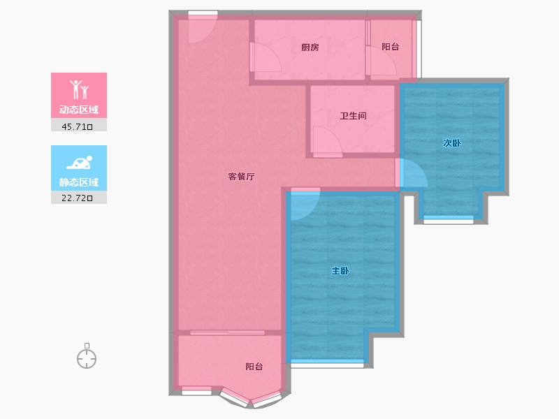 广东省-深圳市-湖滨阁-60.75-户型库-动静分区