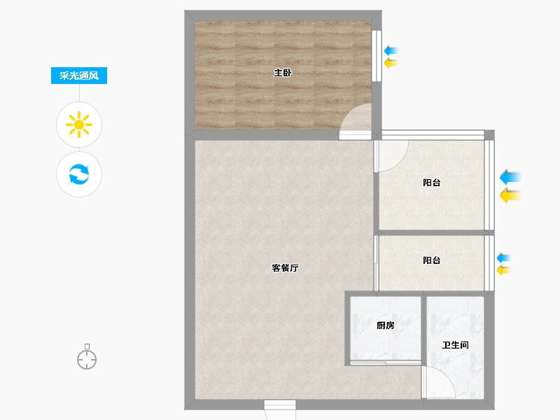 广东省-深圳市-碧桐湾-56.30-户型库-采光通风