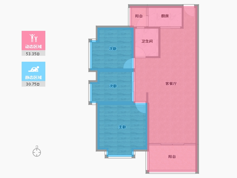 广东省-深圳市-合正锦园-75.63-户型库-动静分区