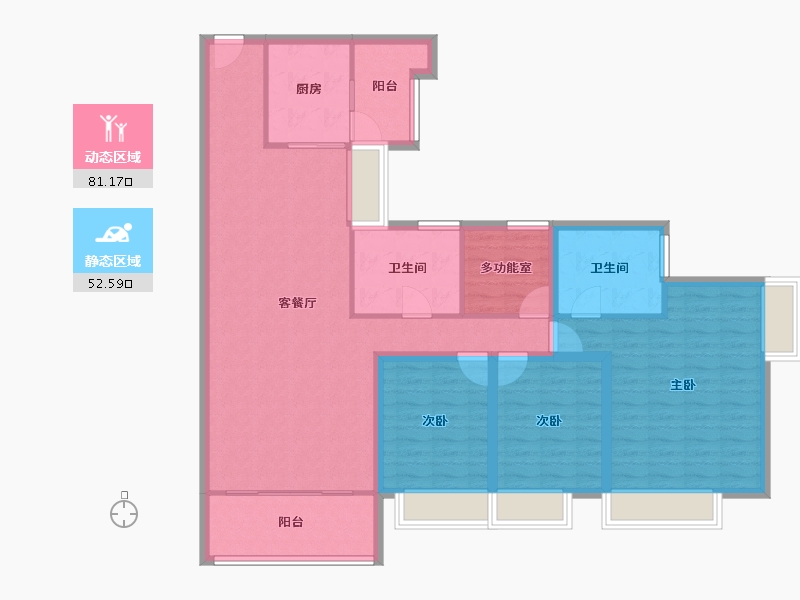 广东省-深圳市-兰亭国际名园-120.47-户型库-动静分区