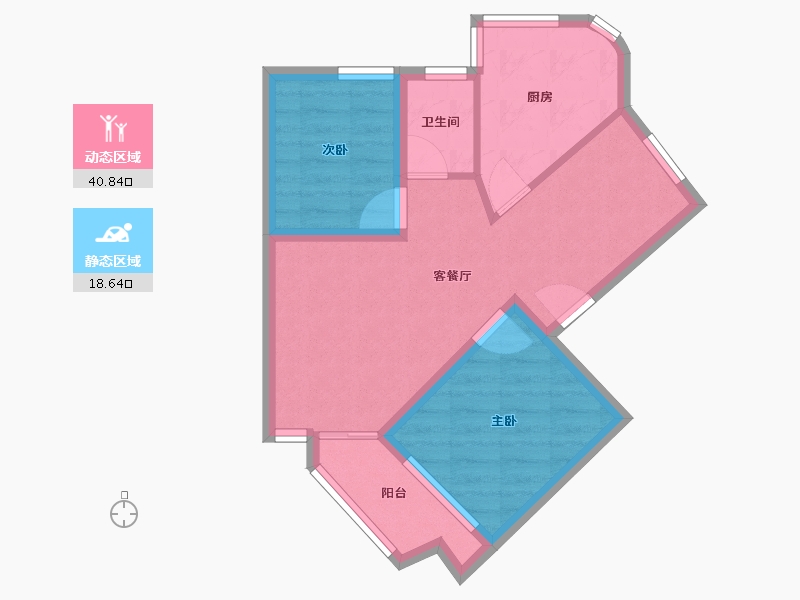 广东省-深圳市-东安花园-52.32-户型库-动静分区