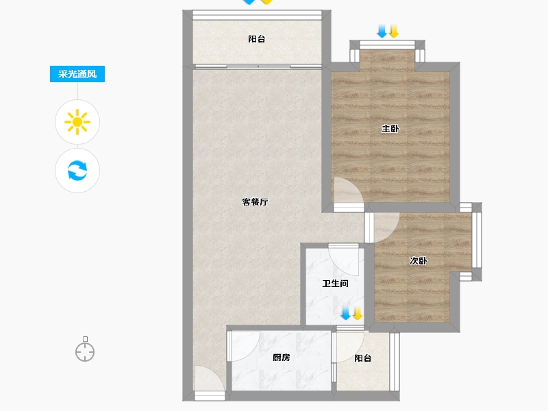 广东省-深圳市-合正锦园-56.03-户型库-采光通风