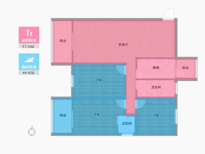 广东省-深圳市-东港印象-90.26-户型库-动静分区