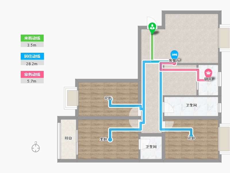 广东省-深圳市-东深小区-84.36-户型库-动静线