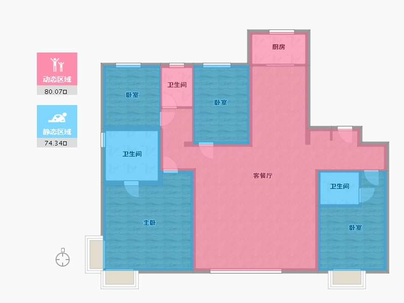 北京-北京市-中海京叁号院-160.00-户型库-动静分区