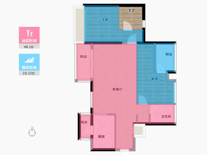 广东省-深圳市-一期御景佳园-72.89-户型库-动静分区