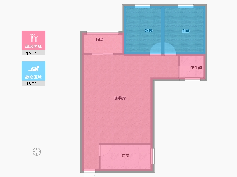 广东省-深圳市-布心花园四区-61.37-户型库-动静分区