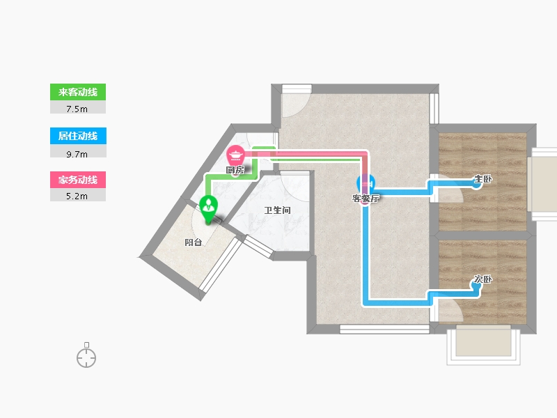 广东省-深圳市-君逸华府（百仕达三期）-43.30-户型库-动静线