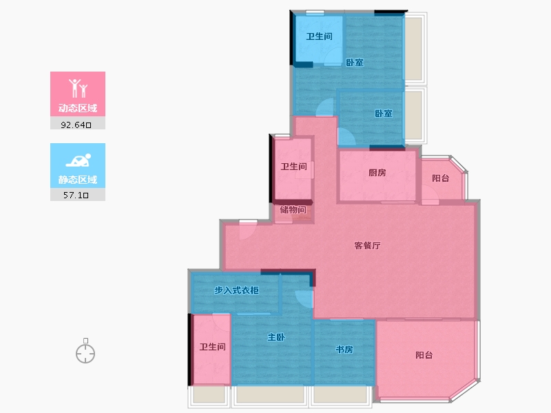 广东省-佛山市-城发·悦城峯境-136.03-户型库-动静分区