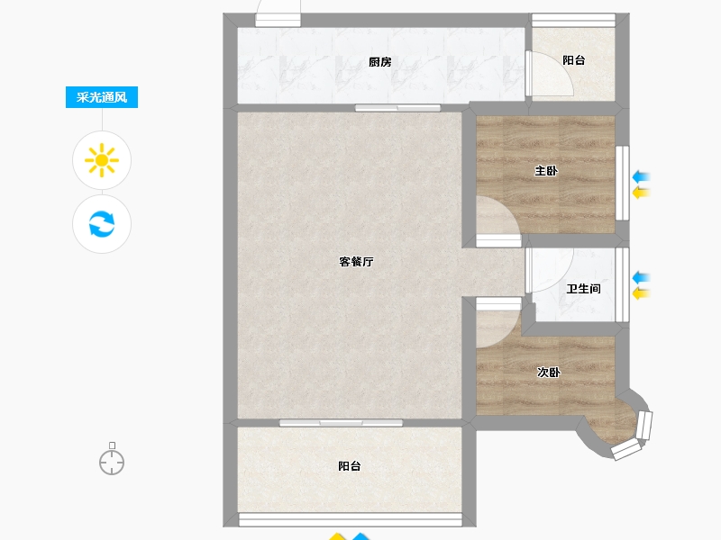 广东省-深圳市-海语东园-49.02-户型库-采光通风