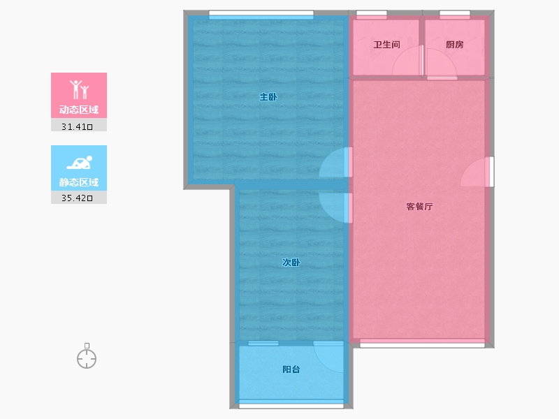 广东省-深圳市-布心花园二区-59.89-户型库-动静分区