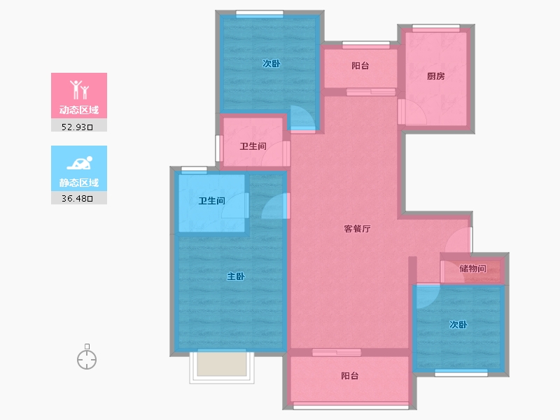 上海-上海市-爱法新城-78.17-户型库-动静分区