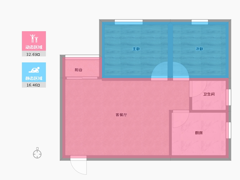 广东省-深圳市-鹏兴花园(三期)-43.51-户型库-动静分区