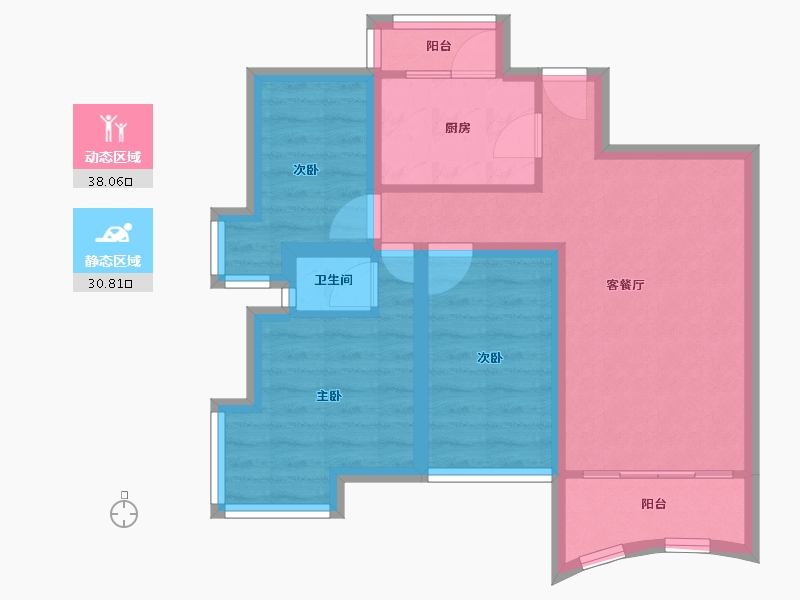 广东省-深圳市-金城华庭-59.79-户型库-动静分区