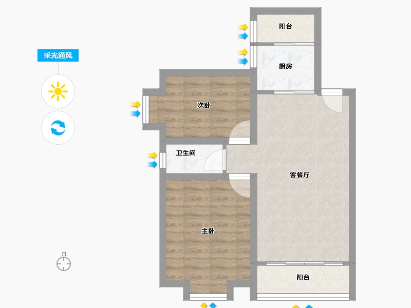 广东省-深圳市-理想家园-55.80-户型库-采光通风