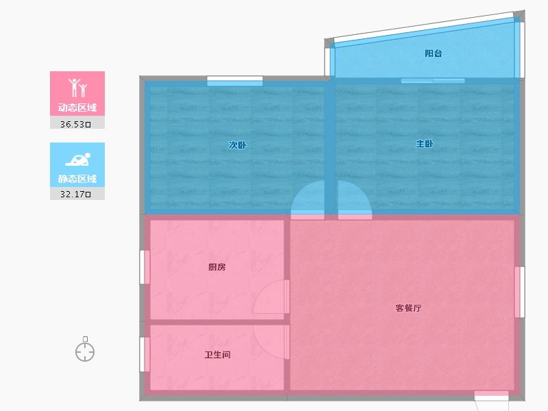 广东省-深圳市-深港花园-61.53-户型库-动静分区