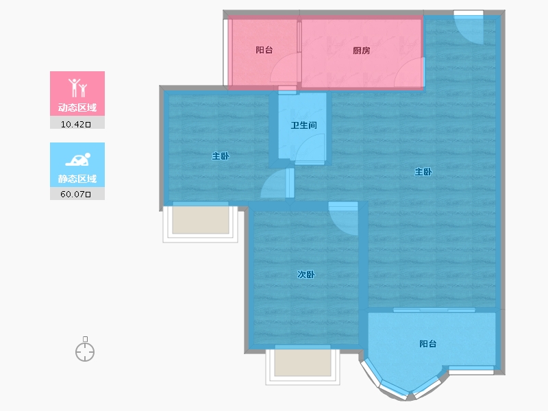 广东省-深圳市-湖滨阁-62.91-户型库-动静分区