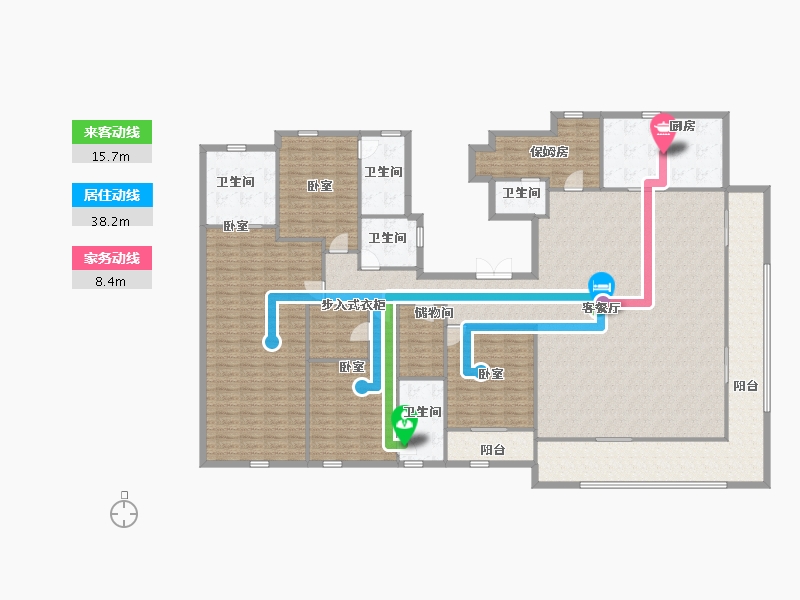 浙江省-杭州市-德信小河云庄-272.10-户型库-动静线