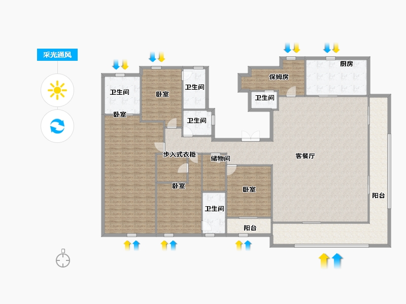 浙江省-杭州市-德信小河云庄-272.10-户型库-采光通风