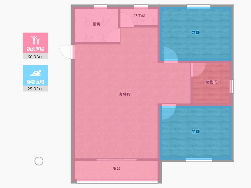 广东省-深圳市-布心花园二区-77.34-户型库-动静分区