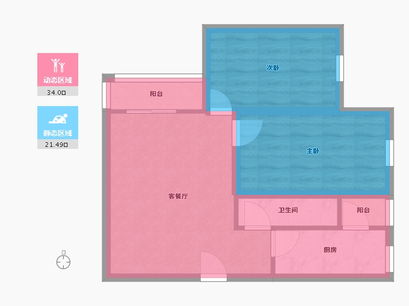 广东省-深圳市-金城华庭-48.72-户型库-动静分区