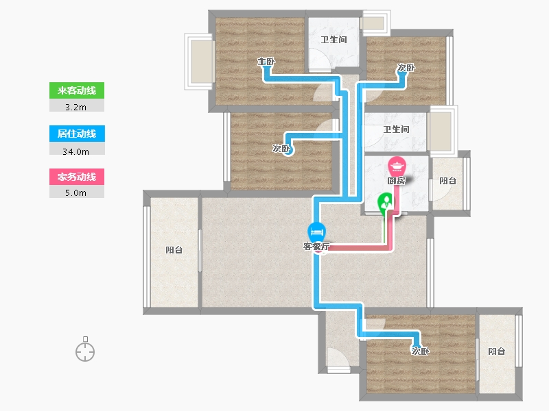 广东省-深圳市-东港印象-97.95-户型库-动静线