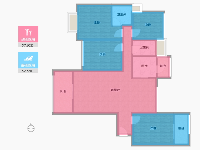 广东省-深圳市-东港印象-97.95-户型库-动静分区