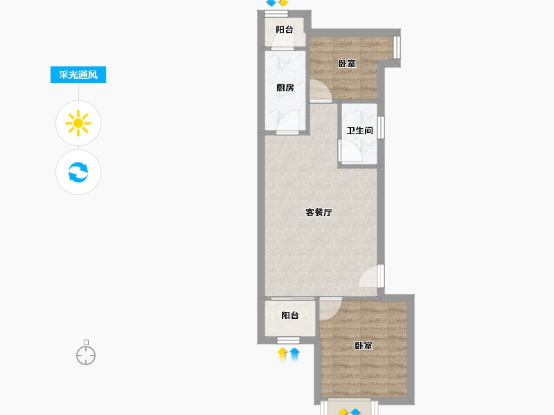 广东省-深圳市-理想家园-47.83-户型库-采光通风