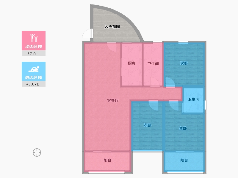 广东省-深圳市-宝桐居-99.95-户型库-动静分区