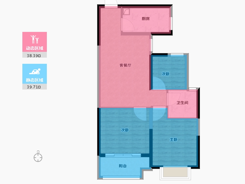 河南省-郑州市-绿都澜湾新苑-69.61-户型库-动静分区