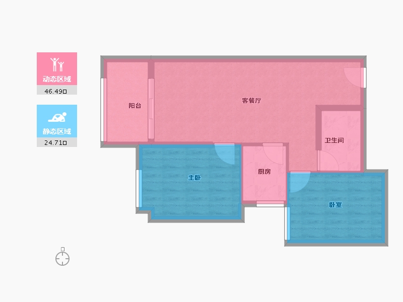 陕西省-西安市-领航悦峯-64.00-户型库-动静分区