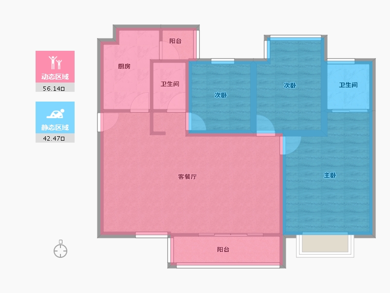 广东省-深圳市-合正锦园-88.40-户型库-动静分区