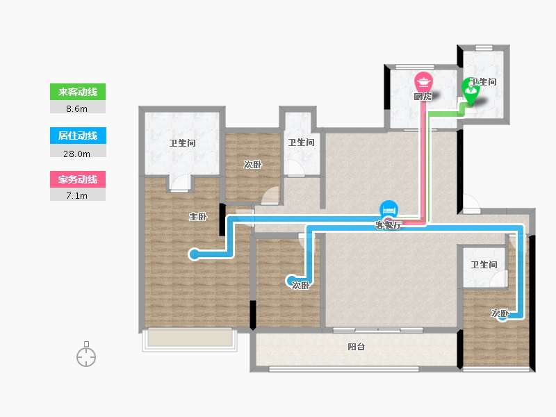 江苏省-苏州市-龙湖御湖境-171.23-户型库-动静线