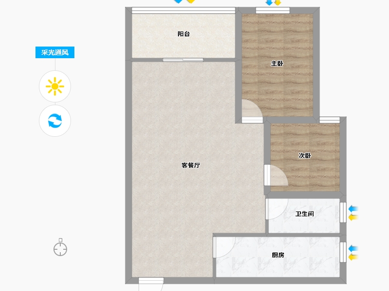 广东省-深圳市-兰亭国际名园-69.11-户型库-采光通风